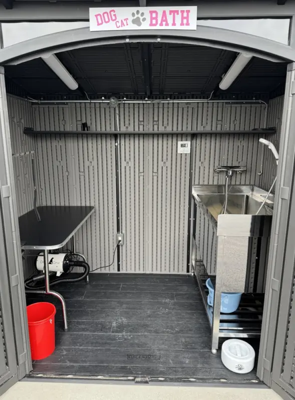 RVパーク USEのとがわ：ペット用の洗い場