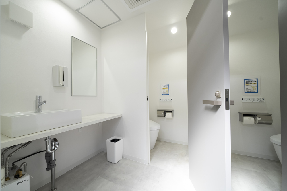 RVパーク USEのとがわ：トイレと洗面台